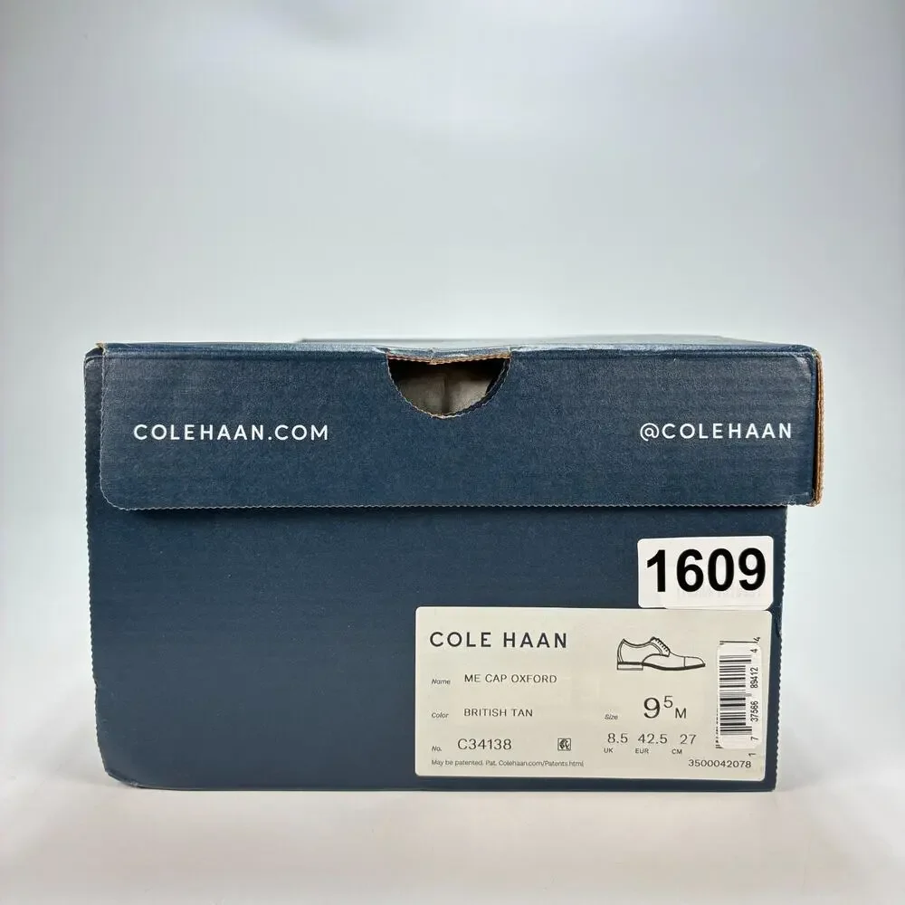 Cole Haan Modern Essentials British Tan Oxford Dress Shoes C34138 Mens Size 9.5M